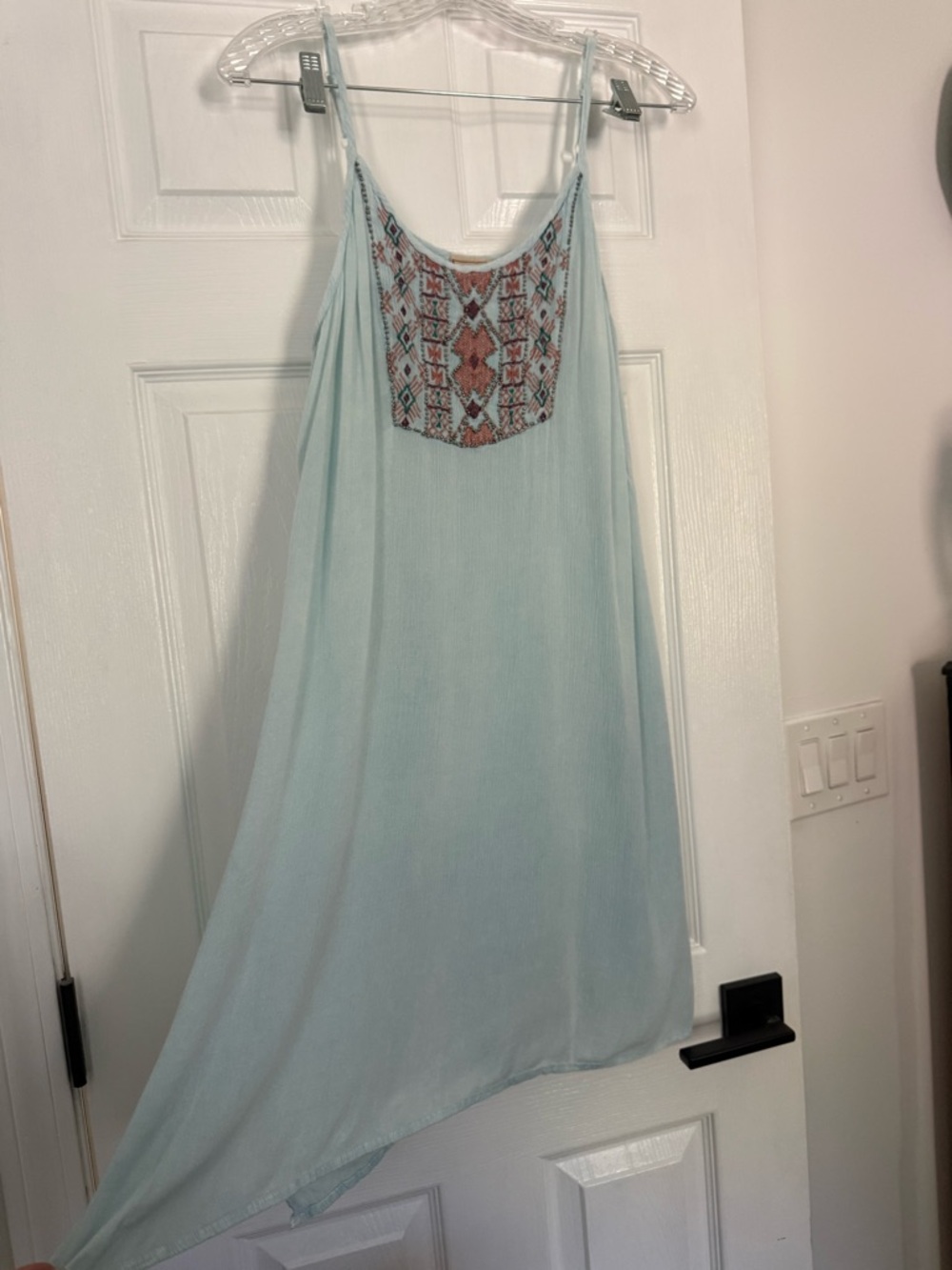 Yak & Yeti Light Blue Dress with Embroidery